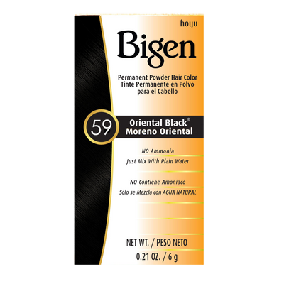 HOYU -Hoyu Bigen Permanent Powder Hair Color | #59 Oriental Black - Hair Dye - Everyday eMall