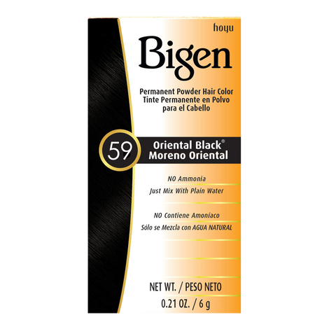 Hoyu Bigen Permanent Powder Hair Color | #59 Oriental Black