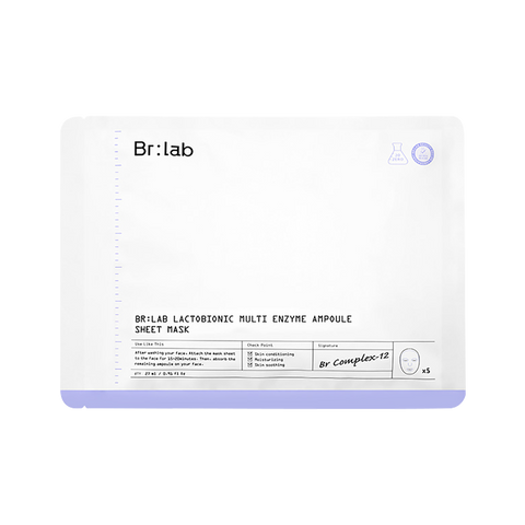 BR:LAB  |  BR. Lactobionic Multi Enzyme Ampoule Sheet Mask | 5 sheets