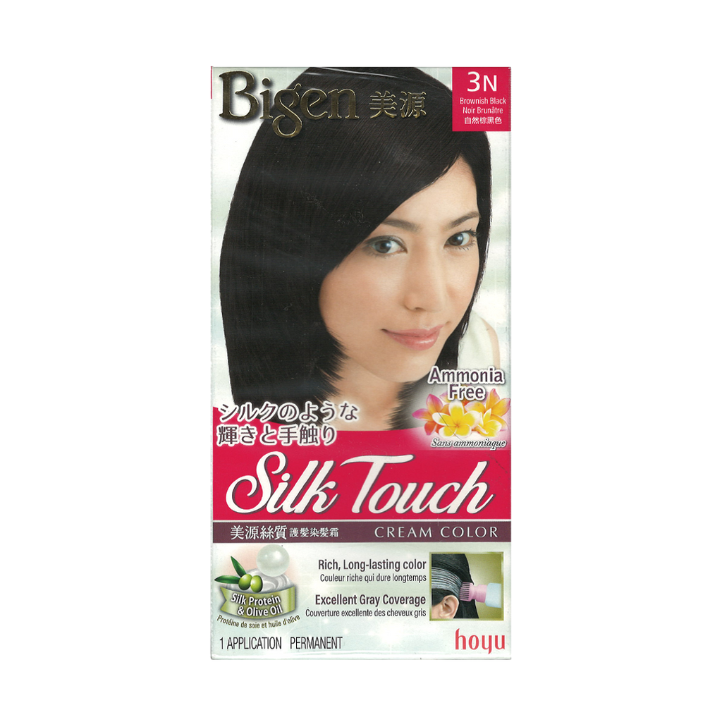 HOYU -Hoyu Bigen 'Silk Touch' Cream Color Hair Dye | 3N Brownish Black - Hair Dye - Everyday eMall