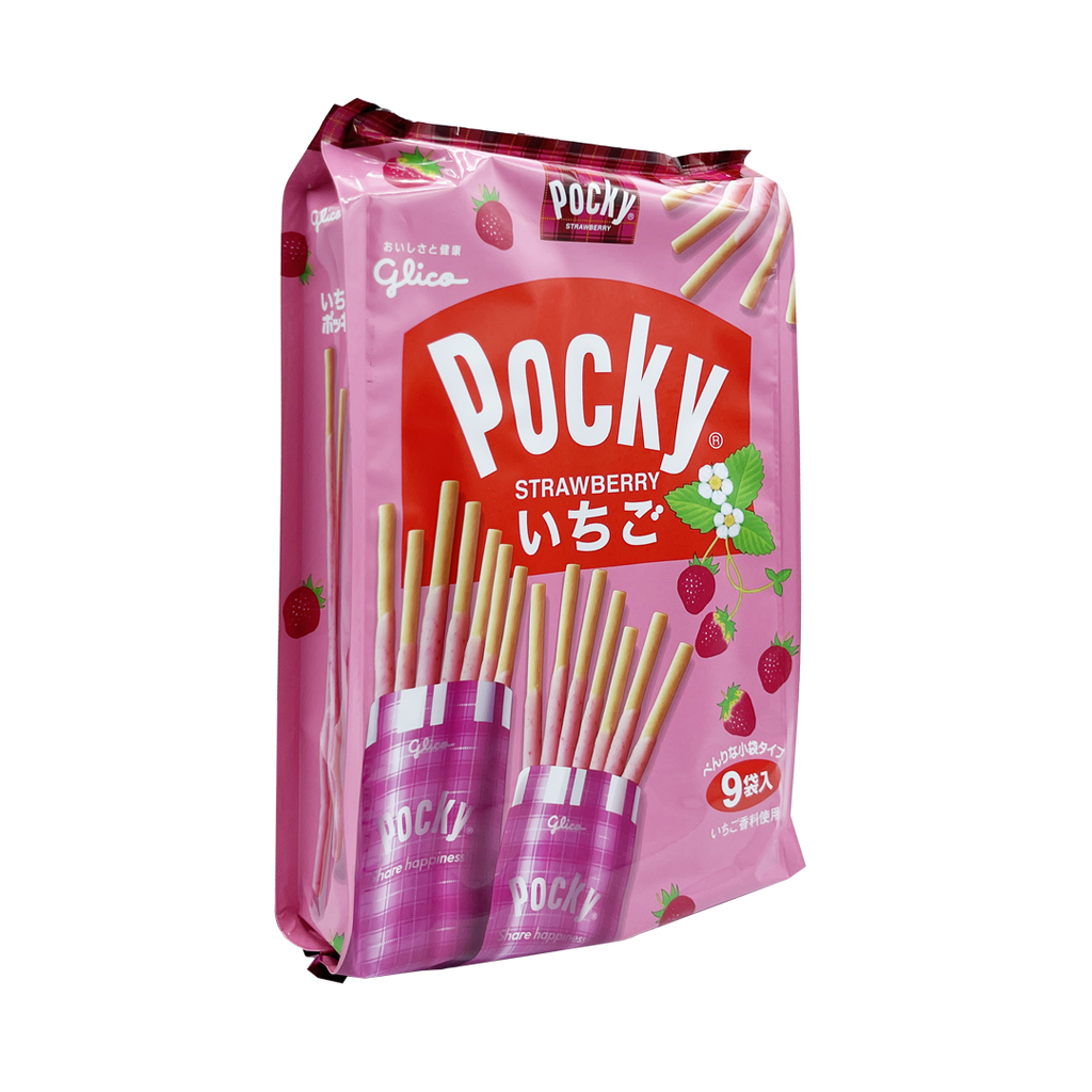 Glico -Glico Pocky |  Strawberry Cream Covered Biscuit Sticks Family Pack - Everyday Snacks - Everyday eMall